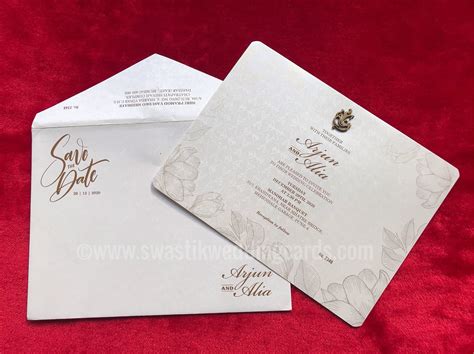 Single Cards And Single Wedding Invitation Cards Swastik Cards