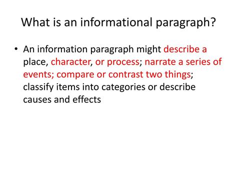 Ppt 46 Informational Paragraphs Powerpoint Presentation Free