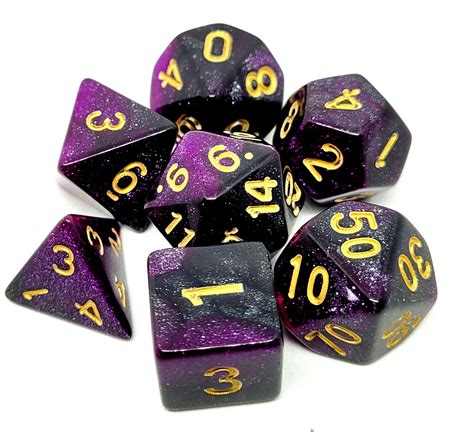 Rpg Dice Set Teilig Poly Dnd Role Play Dice Friends W W Purple