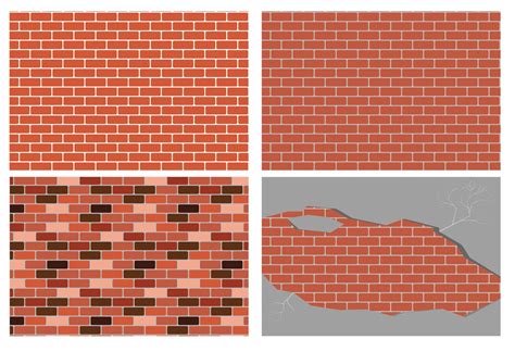 Red Brick Wall Seamless Vector Illustration Background Texture Pattern Live Pattern With 3