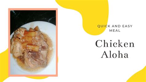 Chicken Aloha Easy Recipe Youtube