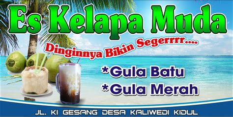 3 Pola Banner Spanduk Es Kelapa Muda Cdr Landai