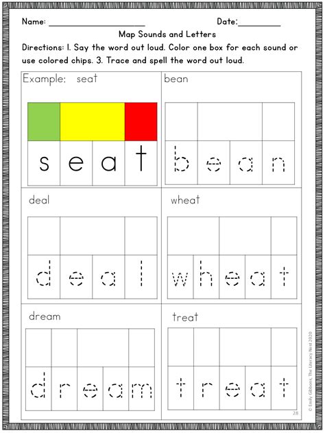 Orton Gillingham Phonics Activities Vowel Digraphs Ee Ea Multisensory