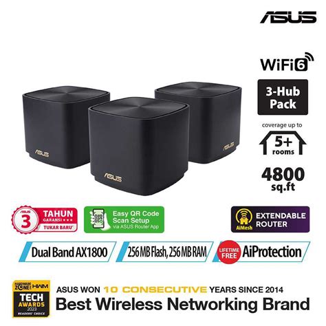 Asus Zenwifi Xd Mini Ax Dual Band Wifi Router Black Aimesh