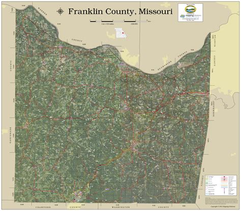 Franklin County Missouri 2022 Aerial Wall Map Mapping Solutions