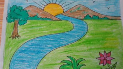 Landscape Simple Drawing at GetDrawings | Free download