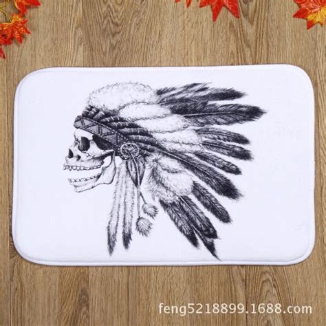 El Ltimo Dise O En Blanco Y Negro De Calavera Alfombrillas Para Puerta