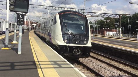 Tfl Rail Class 345 009 Departs Shenfield With 2 Tone Horn Youtube