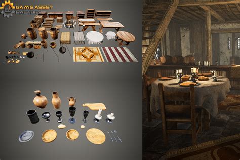 Medieval Props Vol 1 Tavern 3d Props Unity Asset Store