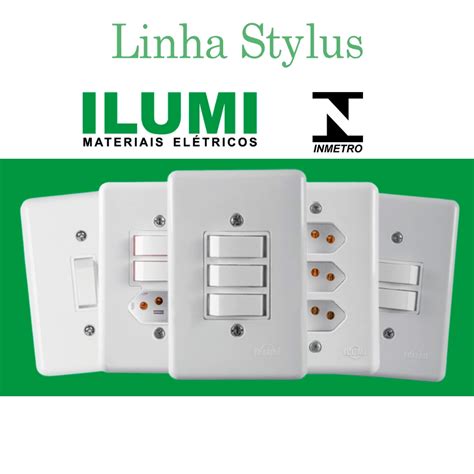 Tomada E Interruptor Ilumi Linha Stylus 4x2 10A 20A Monobloco Shopee