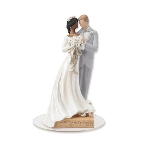 Legacy Of Love Interracial Wedding Cake Topper Caucasian Groom And