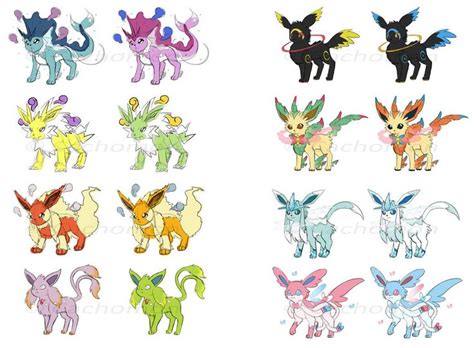 Eevee Mega Evolutions (CONCEPT ART + Stats) by Cachomon | Mega evolution, Eevee, Eevee evolutions