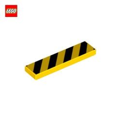 Tuile 1x4 bandes Danger Pièce LEGO 83489 Super Briques