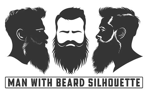 Premium Vector Bearded Men Face Hipsters With Different Haircuts Men