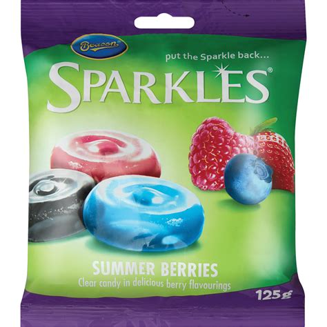 Beacon Sparkles Summer Berries Sweets 125g Boiled Sweets Chocolates