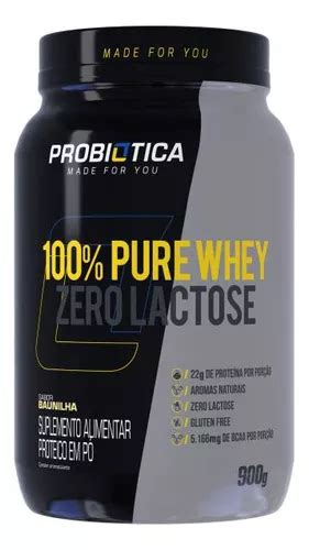 Suplemento Em Pó Probiótica Sem Lactose 100 Pure Whey Protein Sabor