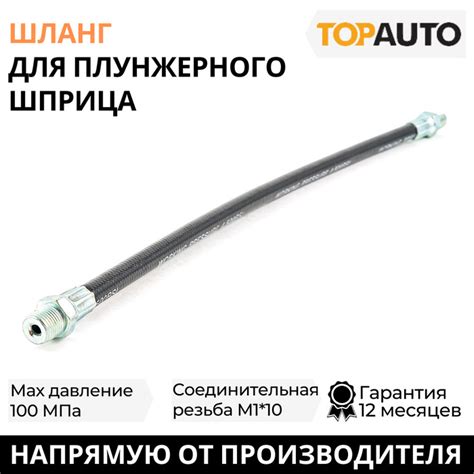 Шланг гибкий для плунжерного шприца смазочного, 25 см. ТОП АВТО ...