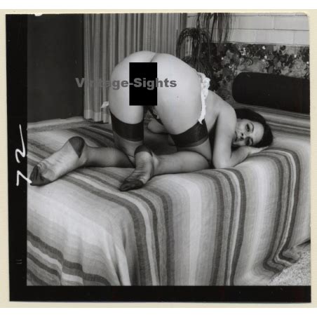 Erotic Study By Korenjak Racy Darkhaired Semi Nude On Bed Vintage