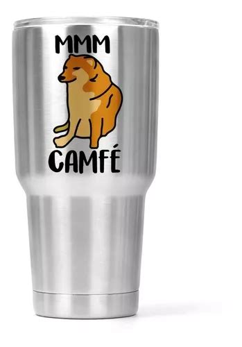 Termo Metálico Cheems Mmm Café Meme Doge 500 Ml Envío gratis