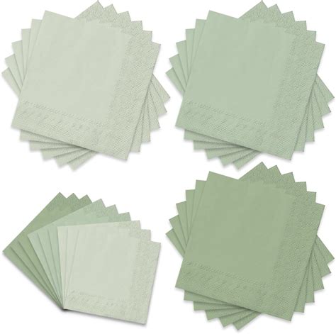 Amazon Spiareal 100 Pieces Sage Green Paper Cocktail Napkins