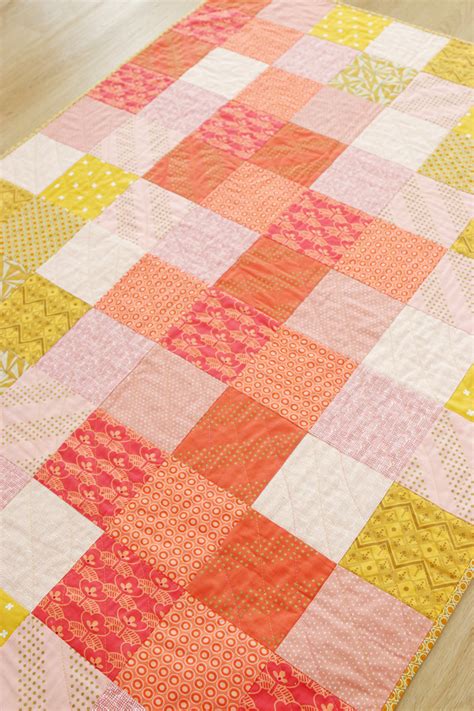 Sweet And Simple Squares Quilt Pattern Bonjour Quilts