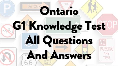 Ontario G1 Practice Test G1 Practice Test Ontario Driving 54 Off