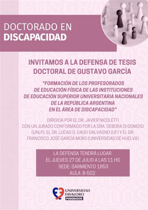 EL DOCTORADO EN DISCAPACIDAD DE LA UNIVERSIDAD FAVALORO TENDRÁ SU