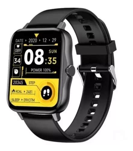 Smartwatch Blulory Glifo 3 44 Caja 60mm Negra Malla De Silicona