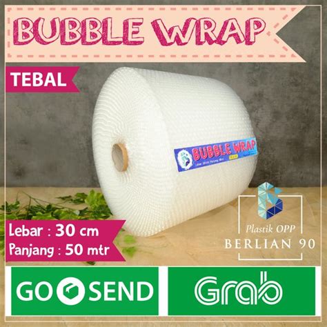 Jual Bubble Wrap 30 Cm X 50 M Bubble Wrap Bening Khusus GOJEK GRAB Di