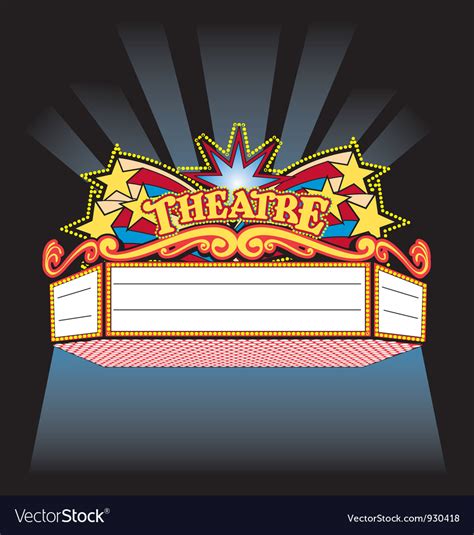 Theatre Marquee Royalty Free Vector Image Vectorstock