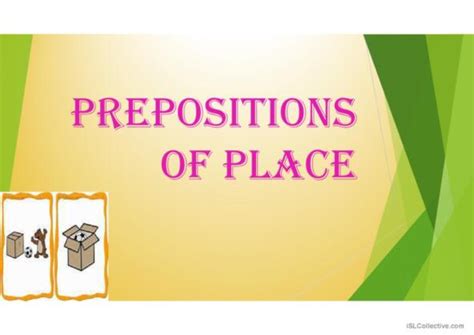 126 Prepositions Of Place English Esl Powerpoints