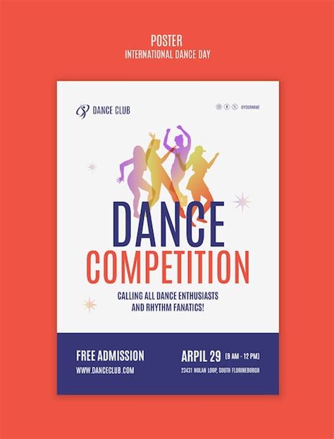 Premium Psd International Dance Day Celebration Poster Template