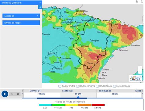 La Aemet Alerta Del Riesgo De Incendios Muy Alto Y Extremo En El