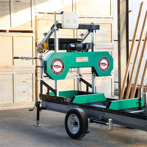 Horizontal Woodworking Band Saw Wood Sawmill With Log Trailer China