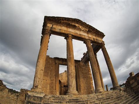 Ancient Roman Ruins In Northern Africa Tunisia Stock Image Image Of