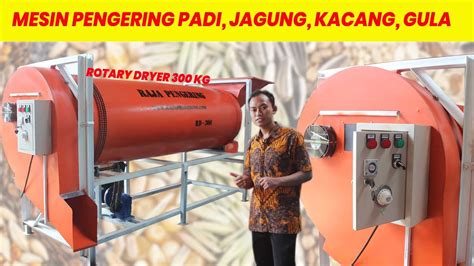 Mesin Pengering Padi Jagung Kacang Rotary Dryer Kapasitas 300 Kg