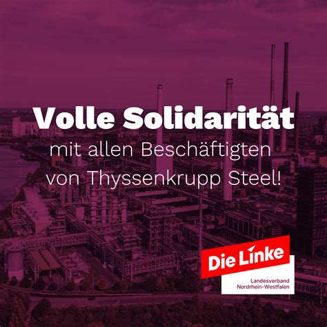 Linke Nrw Protestiert Gegen Geplanten Stellenabbau Bei Thyssenkrupp