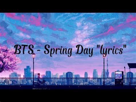 BTS Spring Day Easy Lyrics YouTube