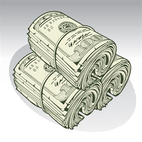 Vector Verde De Dólares Rollo De Dinero Ilustración Del Vector