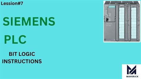 Bit Logic Instruction In Siemens Plc Siemens Plc Programming Full