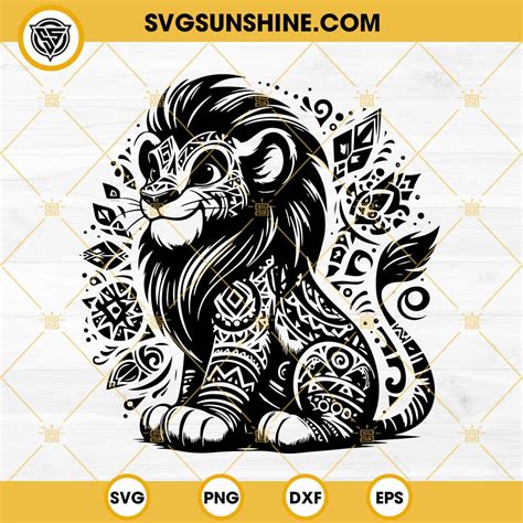 Lion King Mandala Svg Lion King Silhouette Svg Files