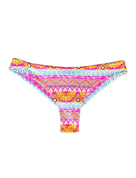 Calzon de Bikini Tanga estampado fucsia Samia cl Tamaño XL Color