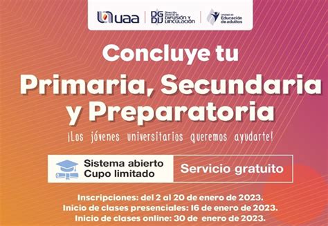 UAA Abre Periodo de Inscripciones Para su Unidad de Educación de