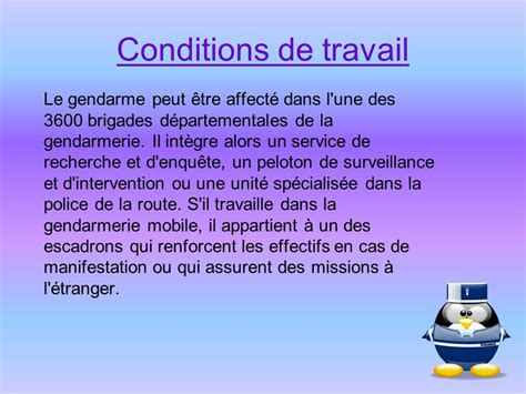 Fiche M Tier Gendarme Avantages Inconv Nients Ppt T L Charger