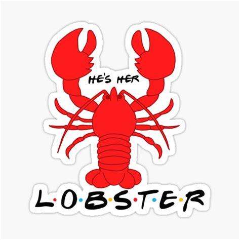 Hes Her Lobster Sticker By Ashley Redbubble