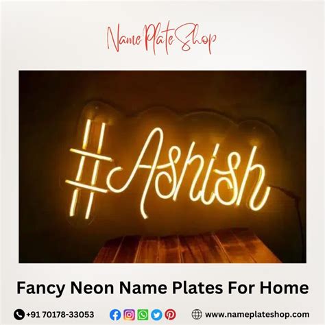 Fancy Neon Name Plate For Home Illuminate Your Identity