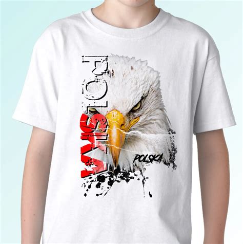 Polska Koszulka Patriotyczna Orzel Poland Flag T Shirt Flaga Koszulki