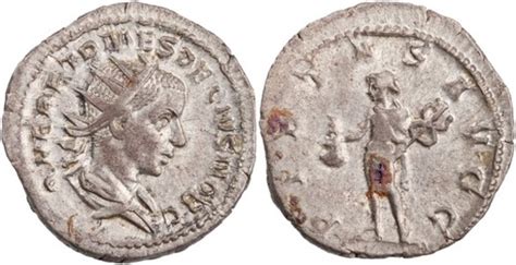 Antoninianus Herennius Etruscus Comme C Sar Pietas Avgg Mercure