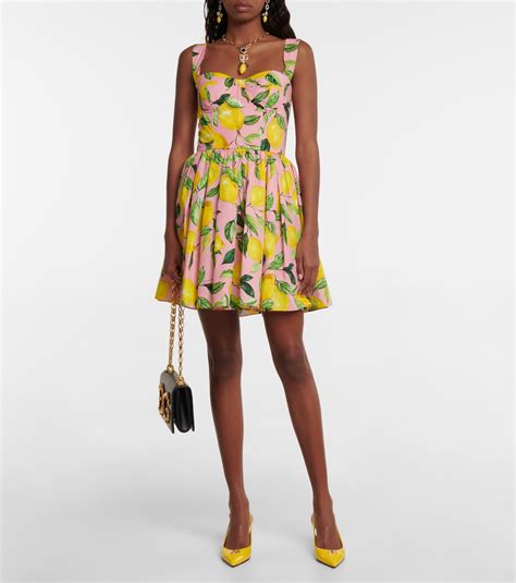 Printed Cotton Minidress In Multicoloured Dolce Gabbana Mytheresa