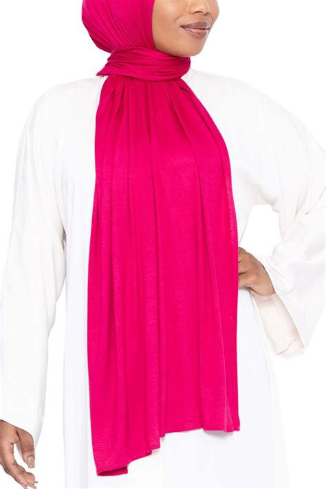 Jersey Hijab - Fuchsia | Jersey hijab, Hijab, Fuchsia